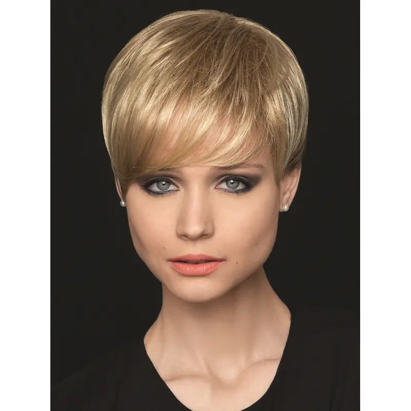 4" Boycuts Straight Synthetic Capless Platinum Blonde Exquisite Short Wigs