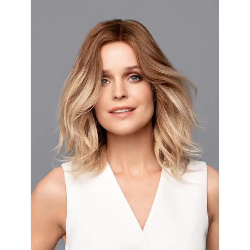 Layered 100% Hand-Tied Shoulder Length 14" Human Hair Wigs