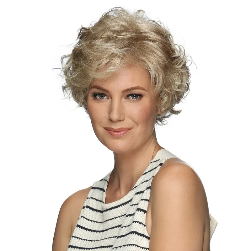 10" Curly Natural Looking Synthetic Lace Wigs
