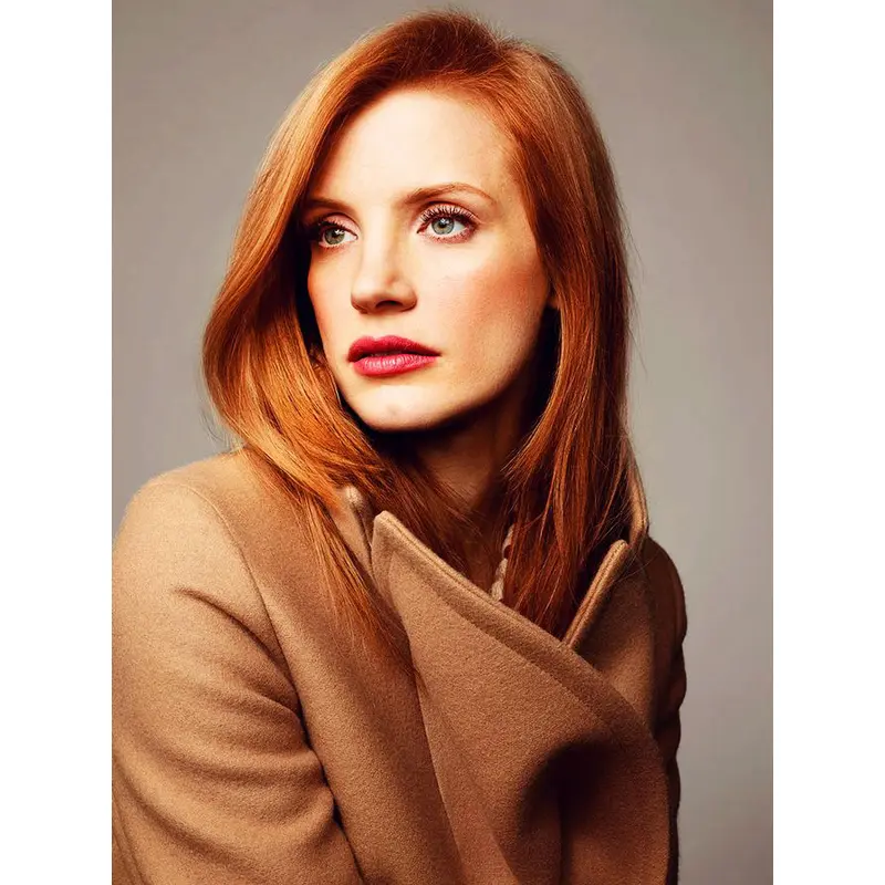 New Long Straight Full Lace Copper Wigs 16 Inch