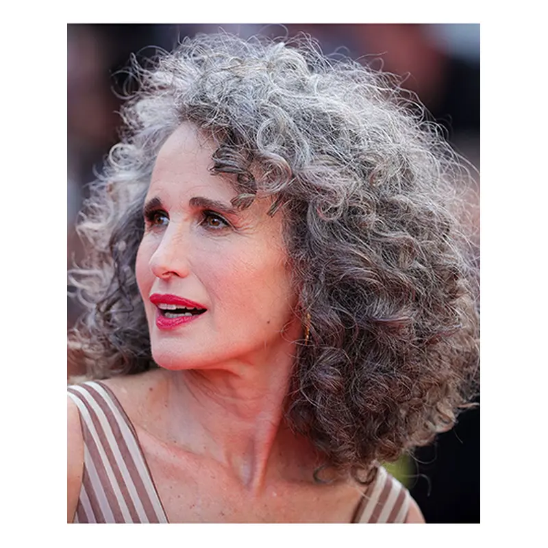 Shoulder Length Grey Monofilament 14" Medium Length Hairstyles