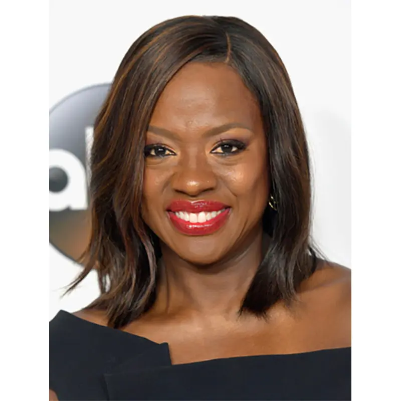 14" Lace Front Shoulder Length Synthetic Straight Viola Davis Wigs
