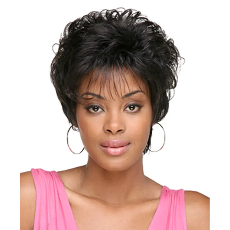 Glamorous Black Curly Short African American Wigs
