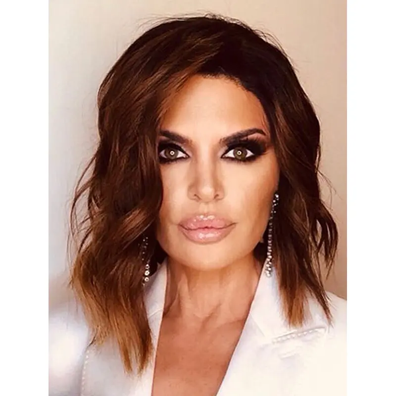 14" Lace Front Shoulder Length Synthetic Wavy Lisa Rinna Wigs