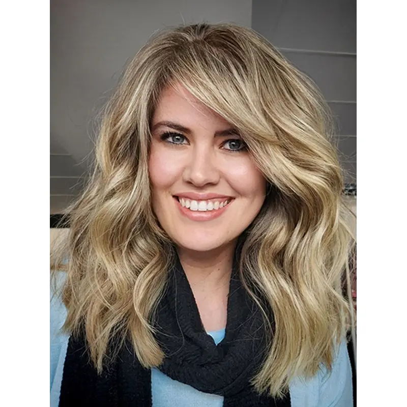 14" Wavy Without Bangs Synthetic Medium Bob Wig
