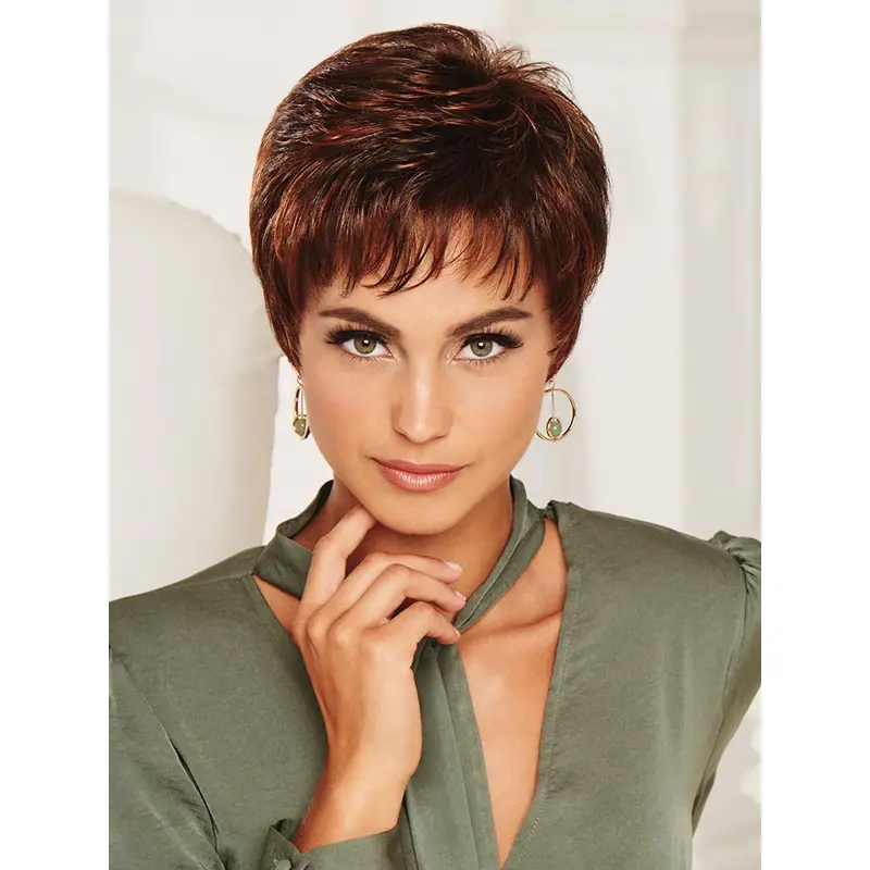 4" Cropped Wavy Crooper Boycuts Synthetic Wig
