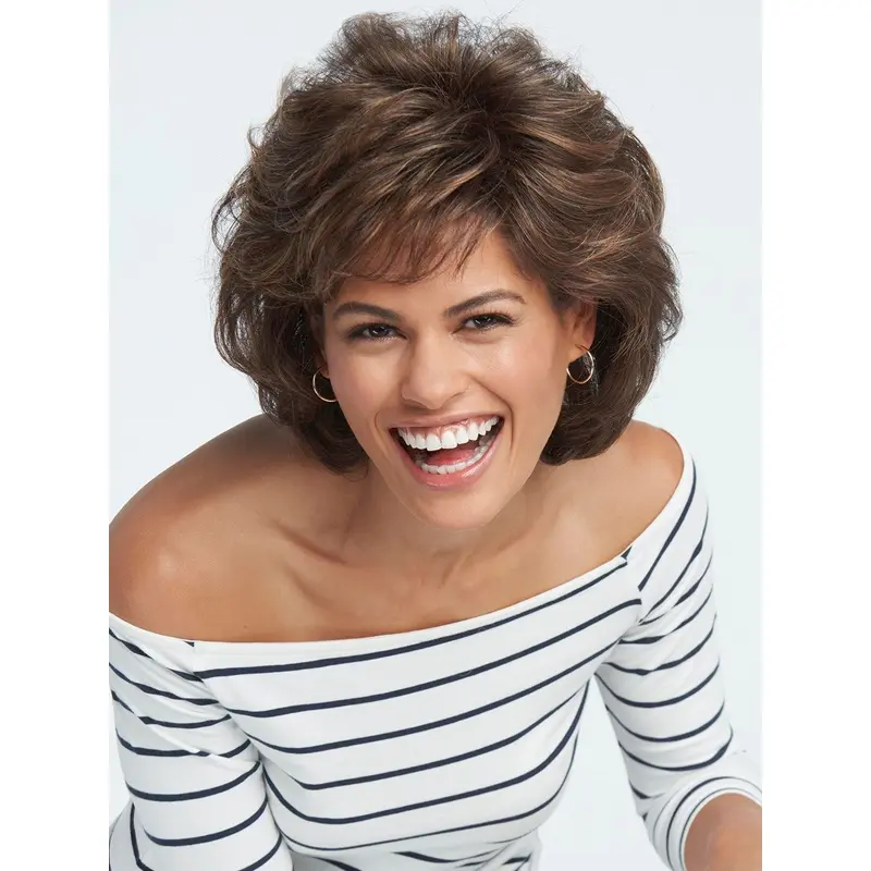 Capless Wavy 8" Brown The Best Synthetic Wigs