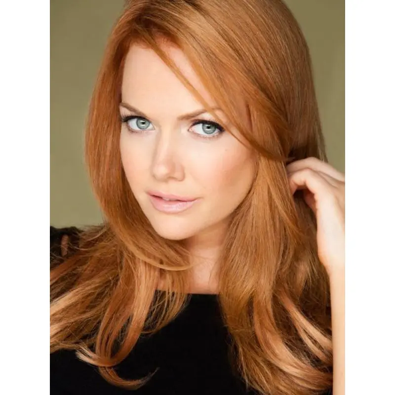 Durable Long Straight Full Lace Copper Wigs 18 Inch