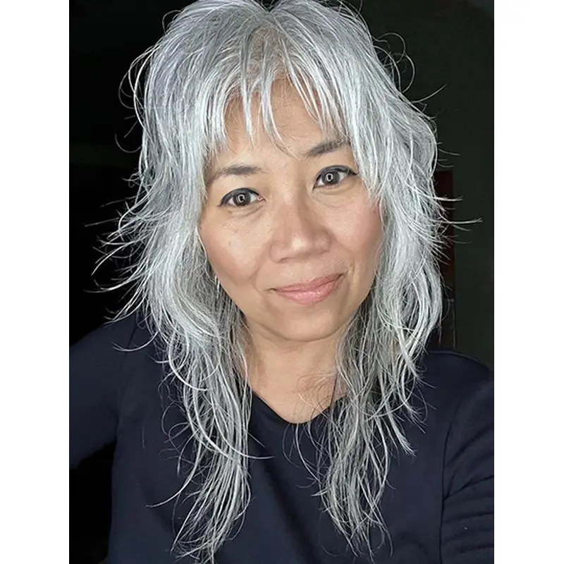 Layered Synthetic Lace Front Wavy Long Style Wig