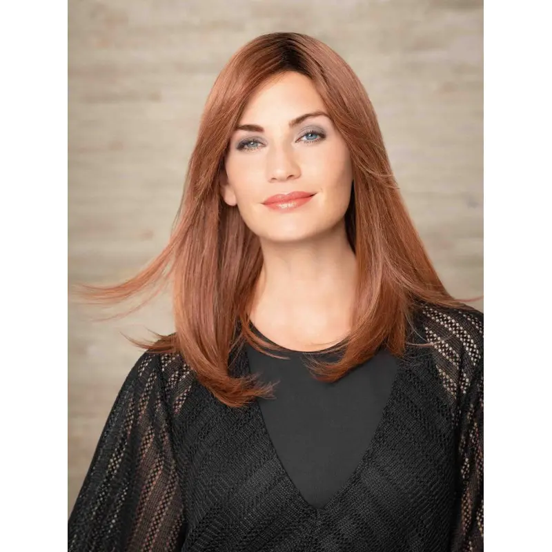 Straight Monofilament Auburn Remy Human Hair Best Long Wigs