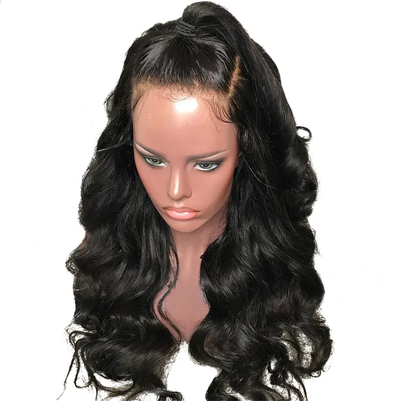 360 Lace Frontal Wig Pre Plucked Body Wave Natural Color Brazilian Remy Hair Wigs