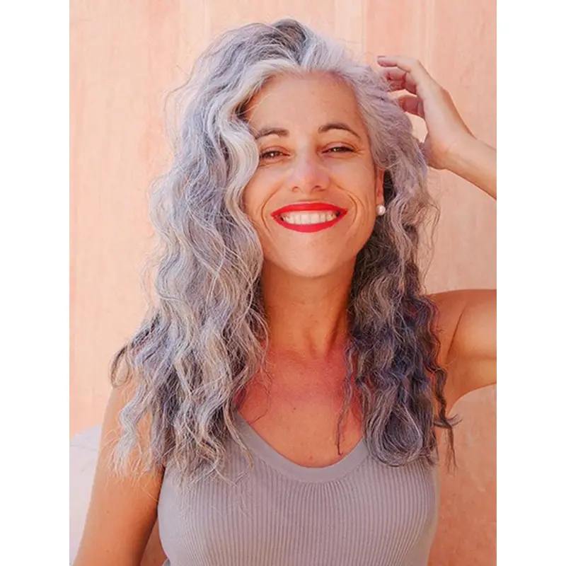 Layered Remy Human Hair Lace Front Wavy Long Wigs For Women