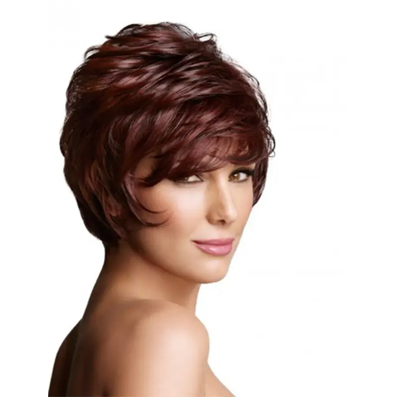 Radiant Layered Wavy Short Wigs