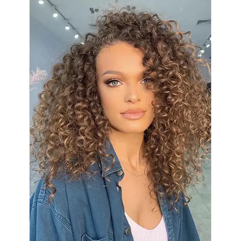 14" Layered Synthetic Curly Medium Hair Wigs For Women
