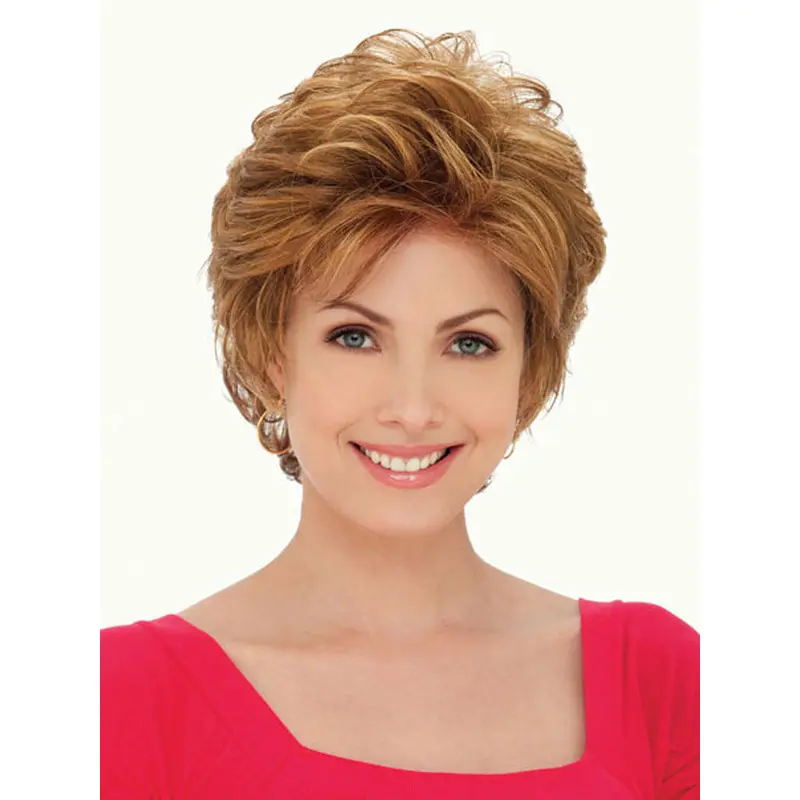 Fashion Auburn Curly Cropped Classic Wigs