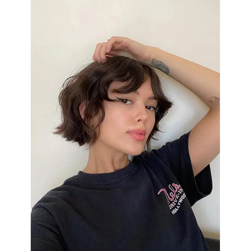 10" Monofilament Synthetic Brown Bob Hairstyles