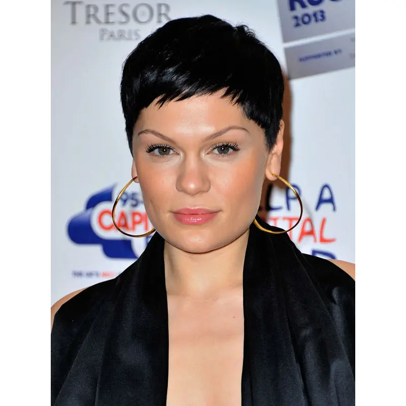 Fashionable Black Straight Cropped Jessie J Wigs