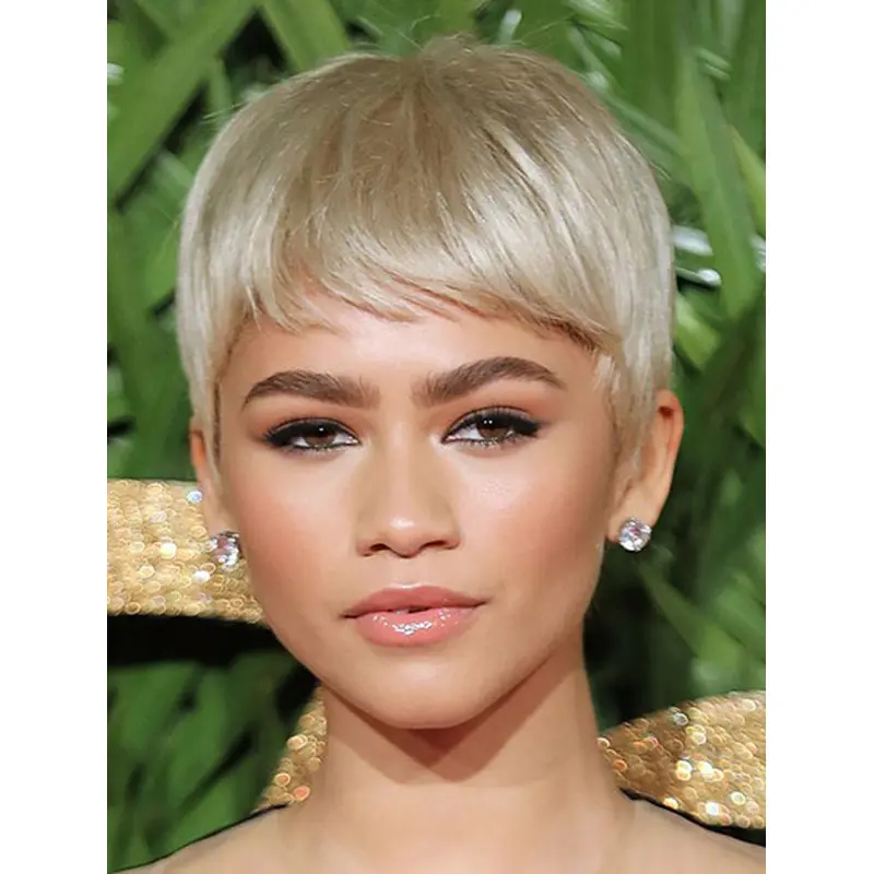 Full Lace 6" Straight Short Boycuts Zendaya Wigs