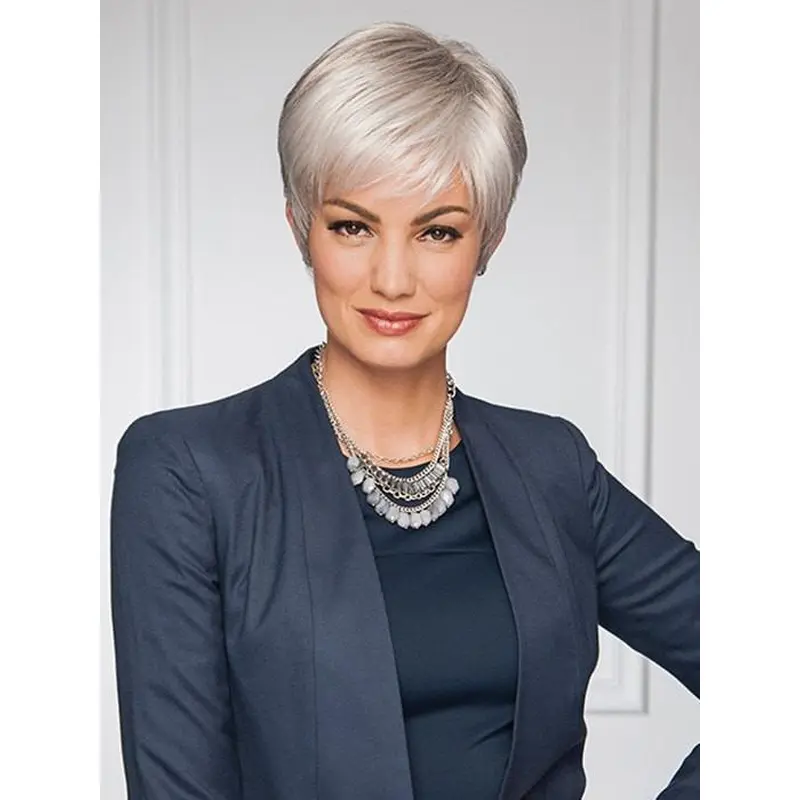 Capless Straight 8" Boycuts Synthetic Hair