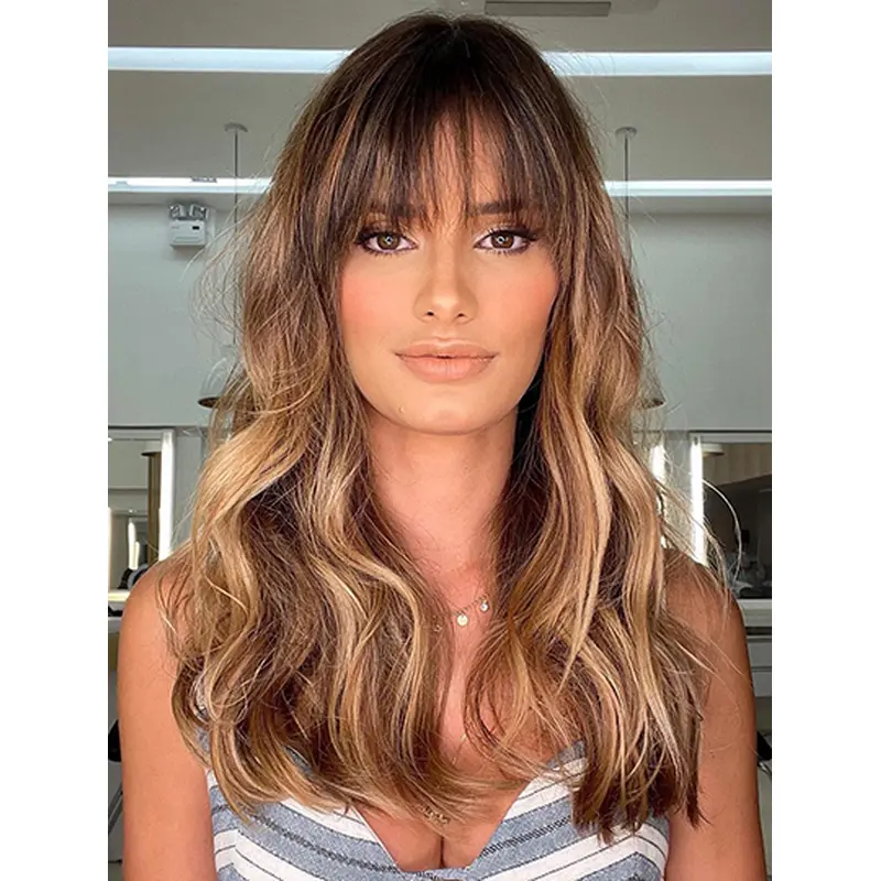 Long 18" Blonde Synthetic Affordable Lace Wigs