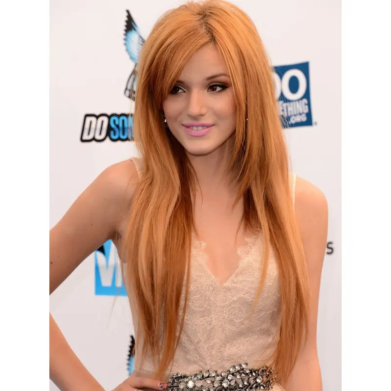 New Long Straight Capless Copper Wigs 26 Inch