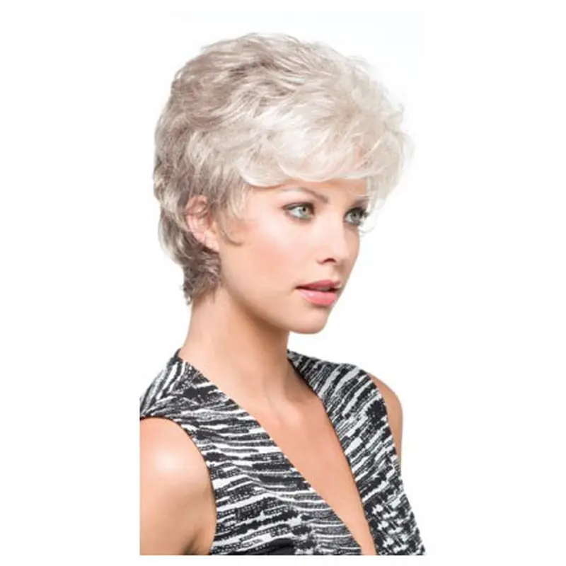 Good Wavy Short Synthetic Grey Wigs