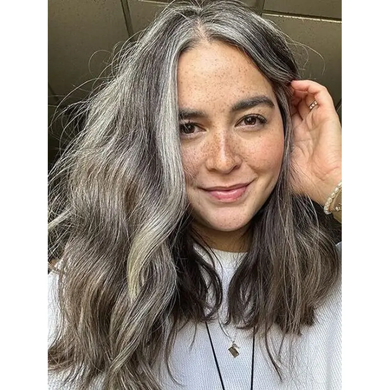 Without Bangs Synthetic Lace Front Wavy Ladies Long Wigs