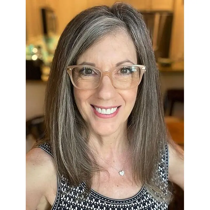 14" Straight Synthetic Grey Wigs Bob Style