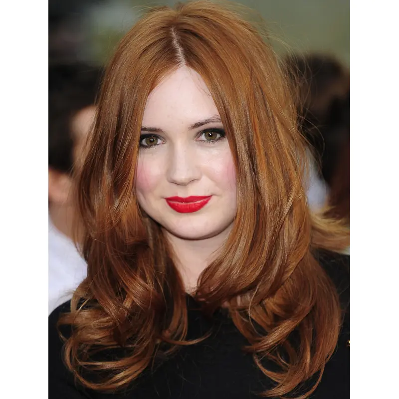 16" Full Lace Layered Copper Soft Karen Gillan Wigs