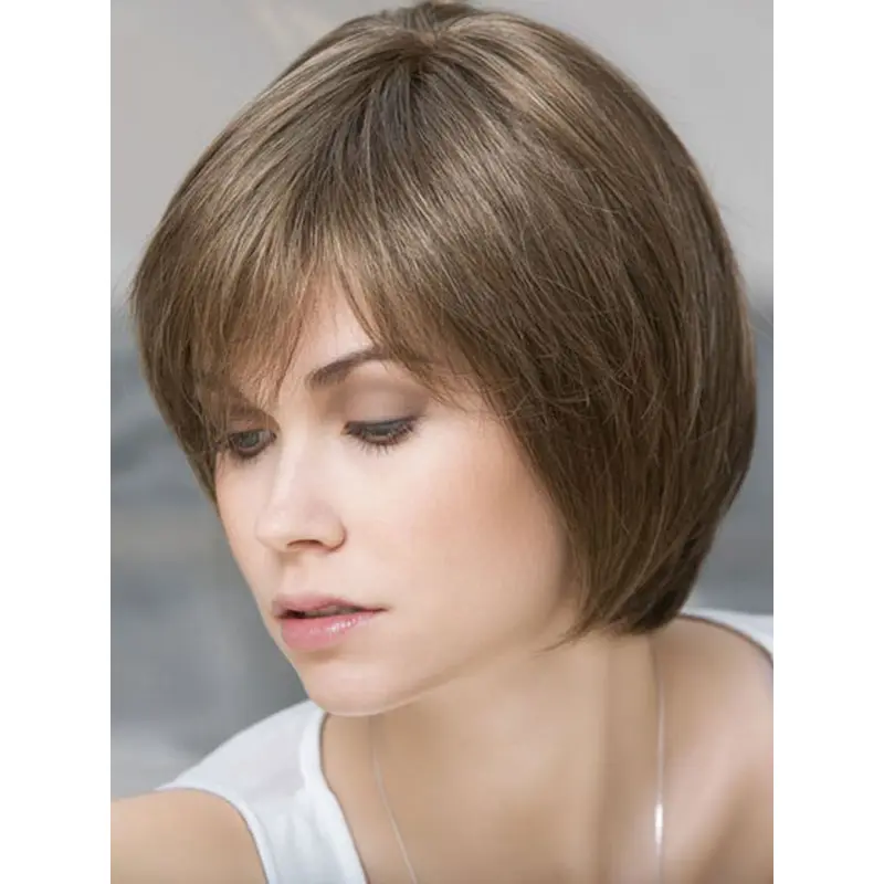 Lace Front Straight Remy Human Hair Amazing Short Wigs