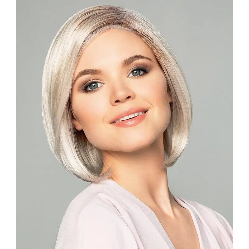 10" Chin Length Straight Monofilament Ombre/2 tone Fashion Bob Wigs