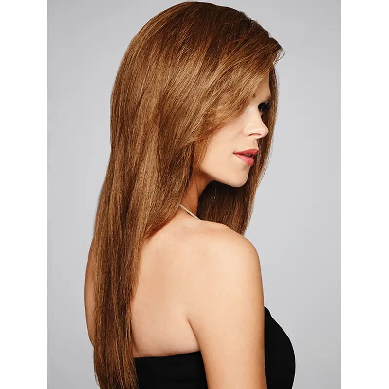 20" Straight Monofilament Long Human Hair Wigs Full Wig