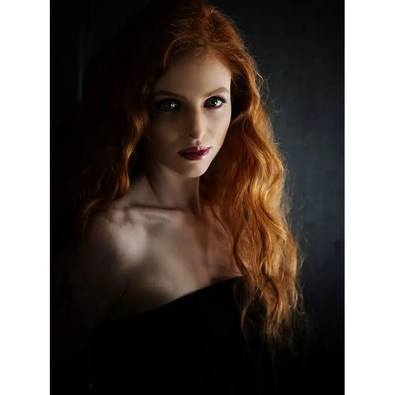 Comfortable Long Wavy Full Lace Copper Wigs 18 Inch