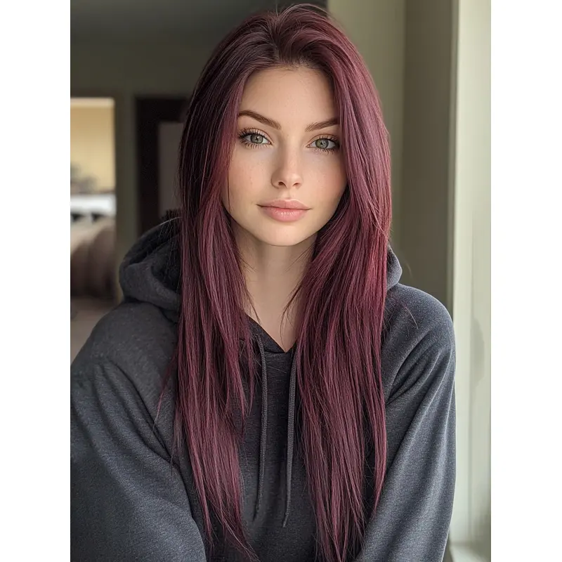 Long Hair Wigs For Women Straight Monofilament Without Bangs 22" Wigs