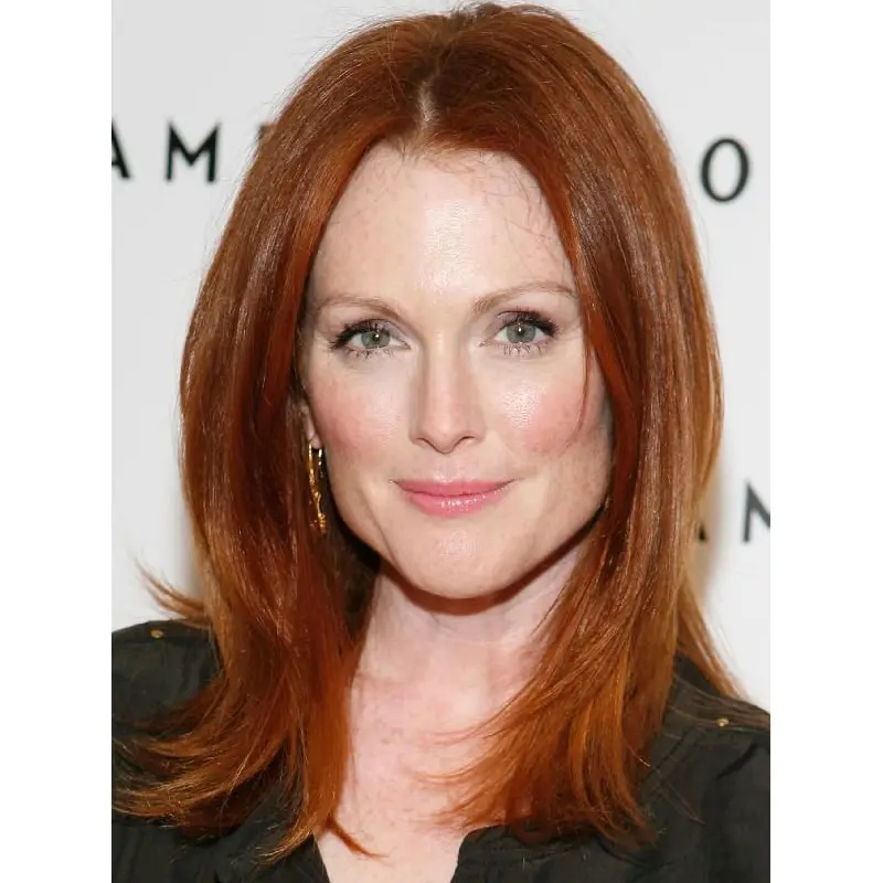 Popular Long Straight Capless Copper Wigs 16 Inch