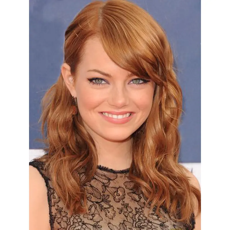 Ideal Long Wavy Lace Front Copper Wigs 18 Inch