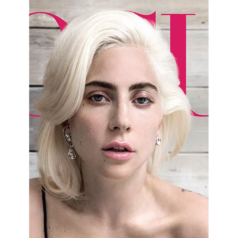 Straight Platinum Blonde Lace Front Chin Length Bobs Lady Gaga Wigs