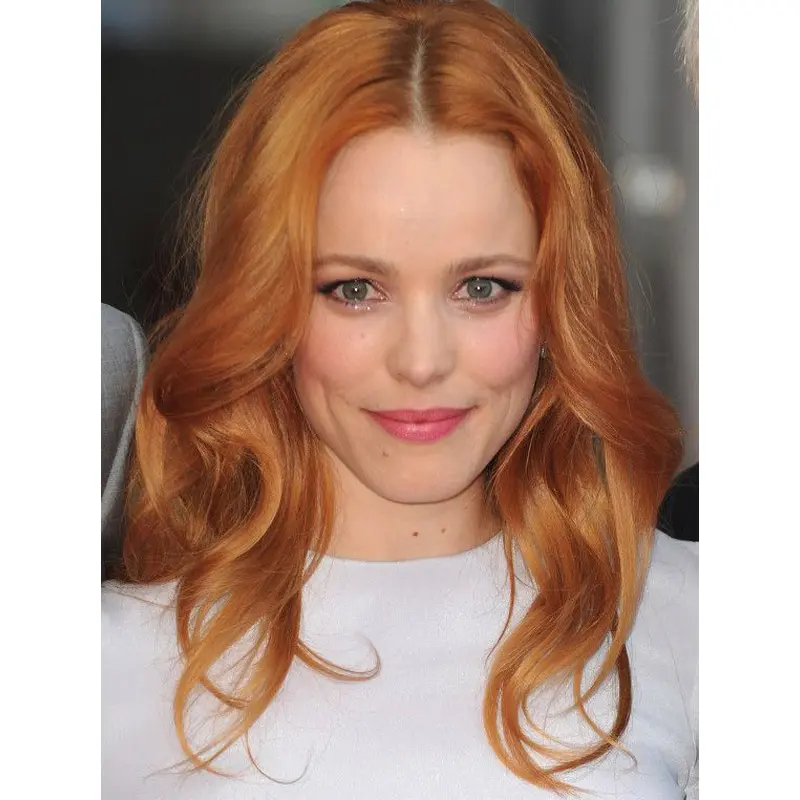 Trendy Long Wavy Hand Tied Copper Wigs 16 Inch