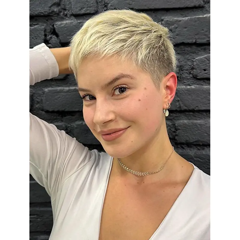 4" Boycuts Synthetic Straight Short Hairstyles