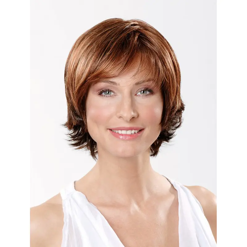 Lace Front Synthetic 10" Straight Copper Chin Length Fashion Bob Wigs