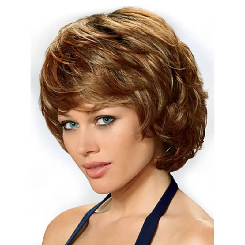 Great Auburn Wavy Chin Length Classic Wigs