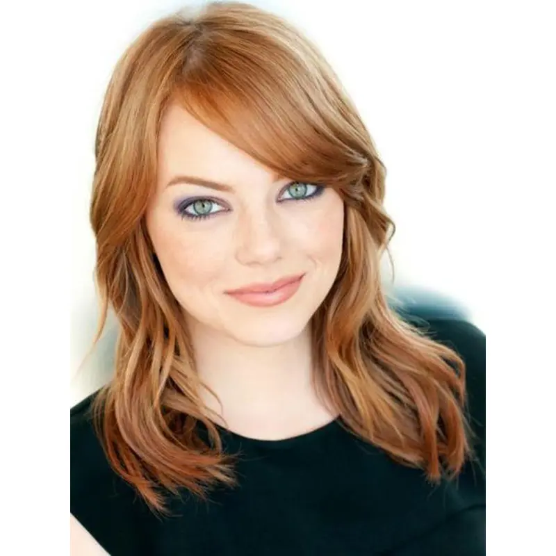 New Long Wavy Lace Front Copper Wigs 16 Inch