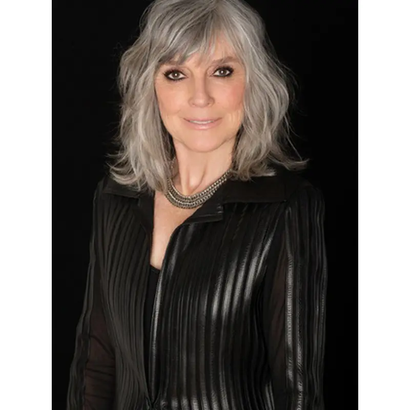 14" Shoulder Length Wavy Mature Women Wigs Hand Tied Grey