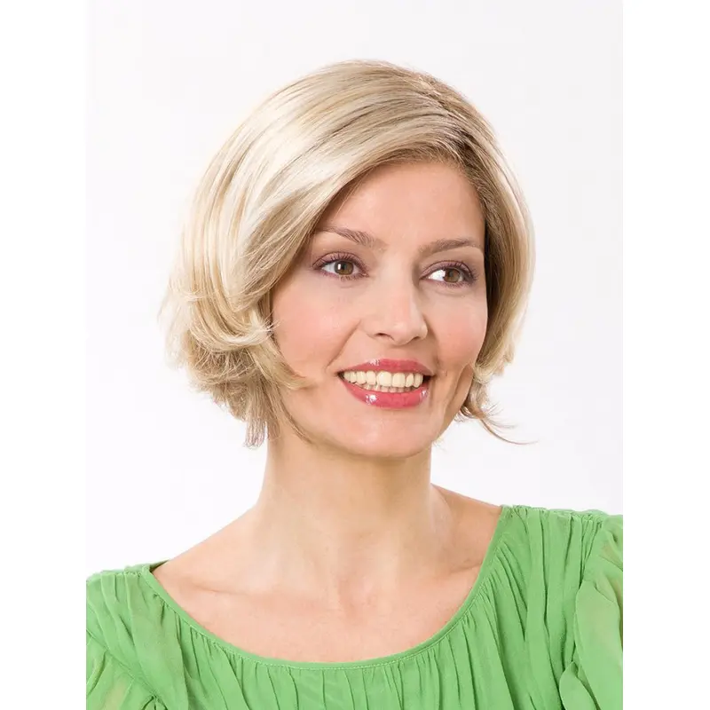 Lace Front Synthetic 9" Straight Platinum Blonde Chin Length Bob Fashion Wigs