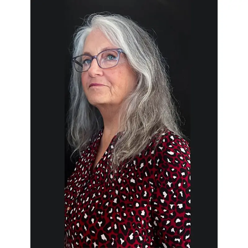16" Long Grey Layered Human Hair Lace Wig
