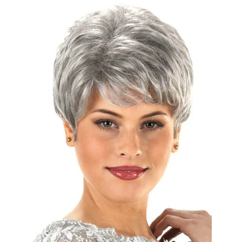 Hairstyles Wavy Short Synthetic Grey Wigs