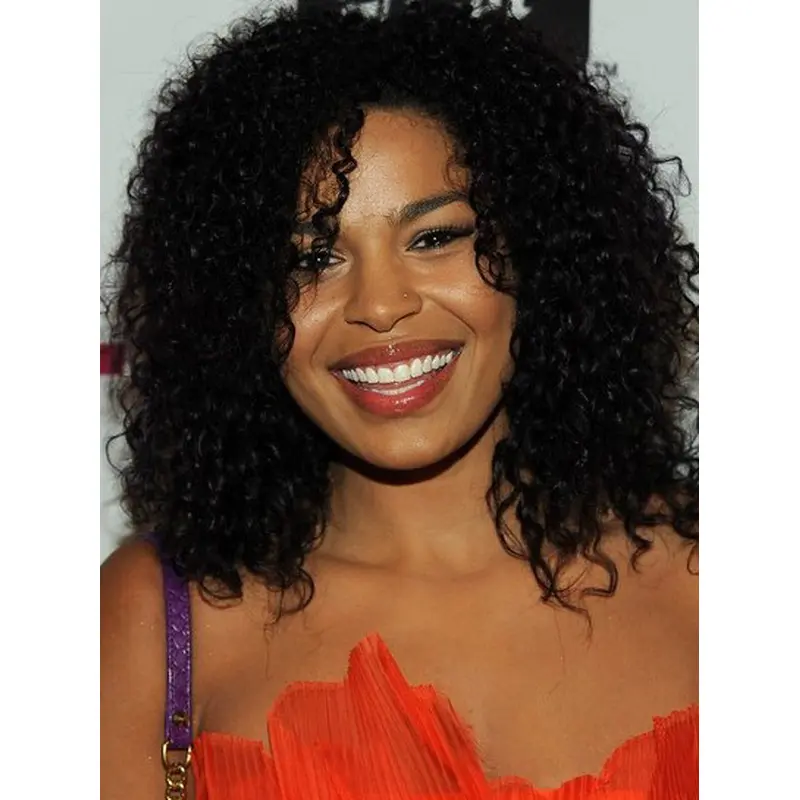 Jordin Sparks Kinky Curly Human Hair Full Lace Wig