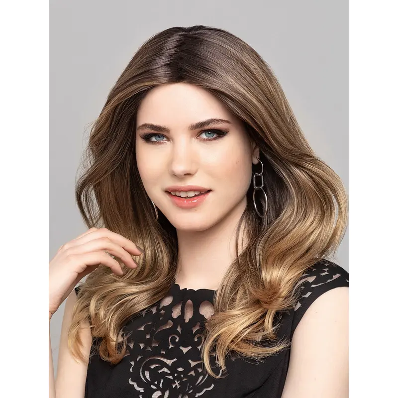 Long Monofilament Ombre/2 tone Wavy Without Bangs Good Quality Synthetic Wigs