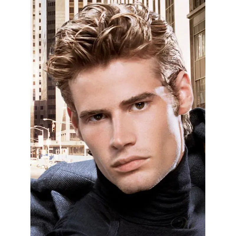 Perfect Lace Front Straight Cropped Men Wigs