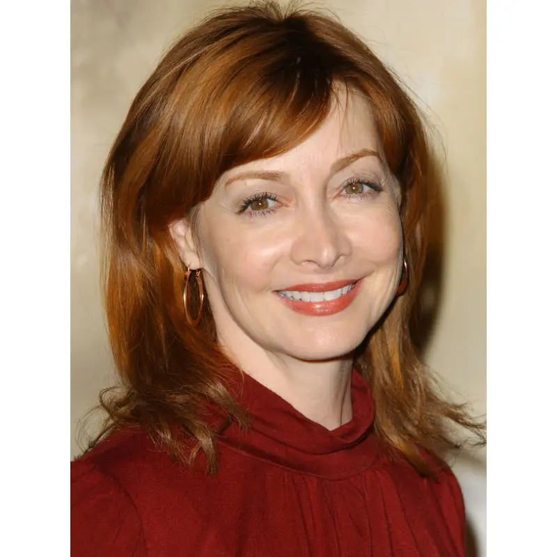 Shoulder Length Straight Full Lace Copper 14" Mature Women Wigs